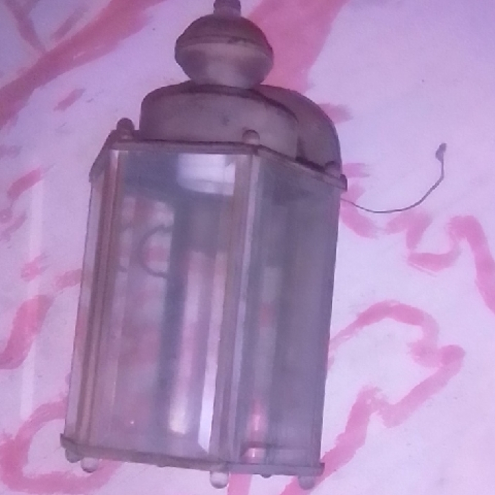 Vintage Lantern with Glass Panels